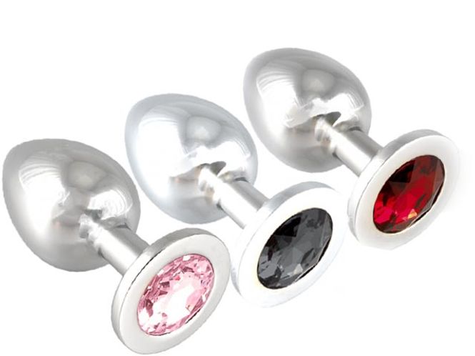 Hovedbilde Buttplug med Krystall, Large 
