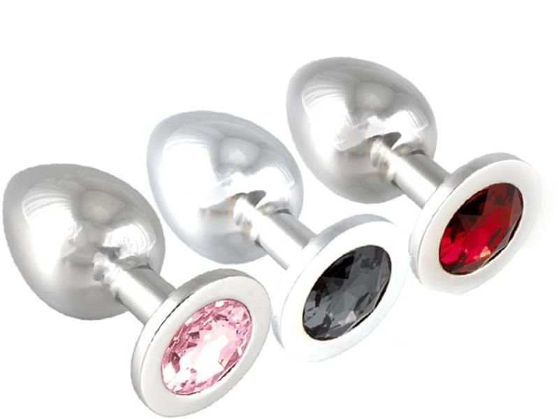 Buttplug med Krystall, Large 