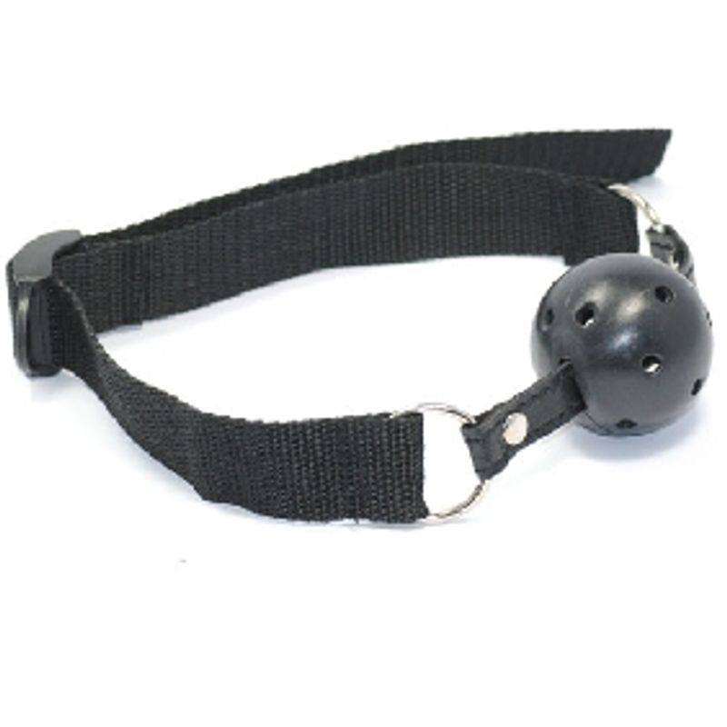 Erotic - Ballgag med pustehull - sort - rosa - rød