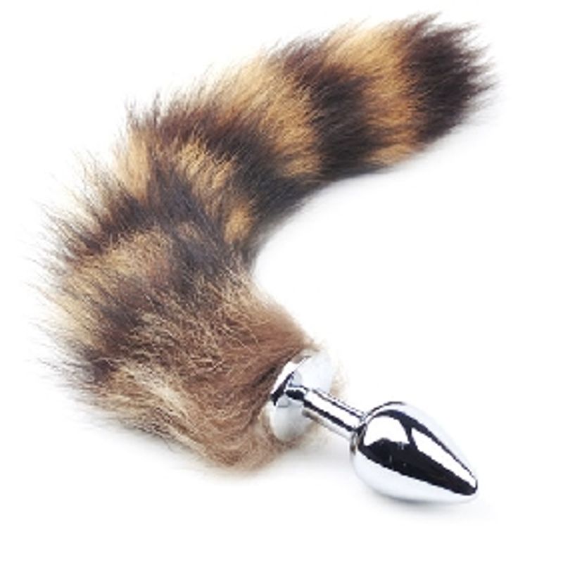EROTIC - FOXTAIL - HALE MED BUTTPLUG I METALL MEDIUM