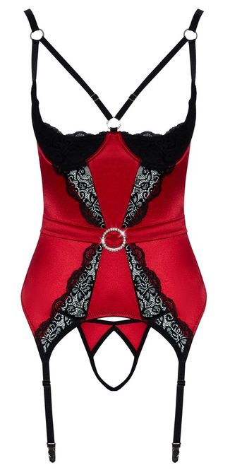 Hovedbilde Cottelli LINGERIE - Corsett Rød-Svart