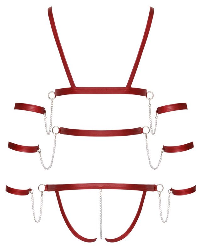 Bad Kitty Body Rød Harness