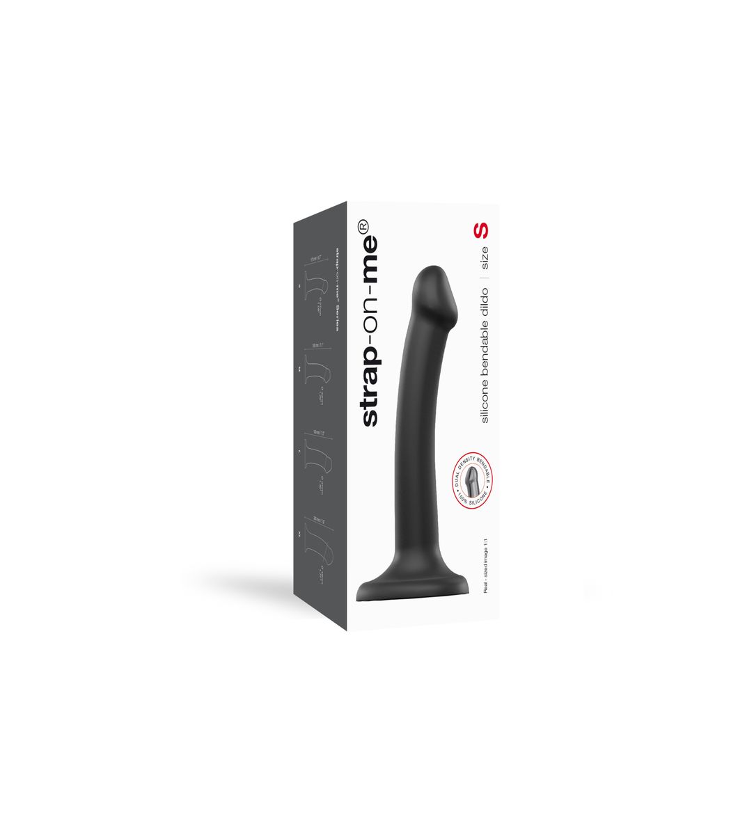 STRAP-ON-ME - SEMI-REALISTIC DUAL DENSITY BENDABLE DILDO BLACK -