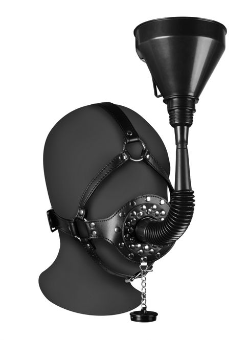 Hovedbilde OUCH! - XTREME - HODEHARNESS MED GAG OG TRAKT - ...