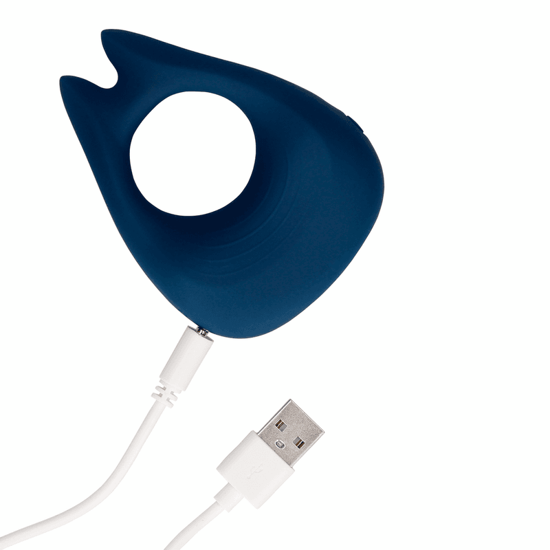 Pointed Vibrating Cock Ring - Baltic Blue