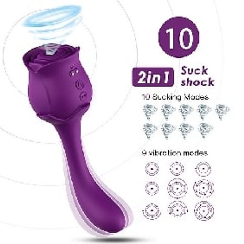 Rose med G-Spot Vibrator - dobbel ended