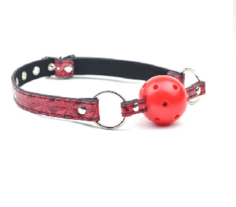 Erotic - Ballgag med pustehull - Rød
