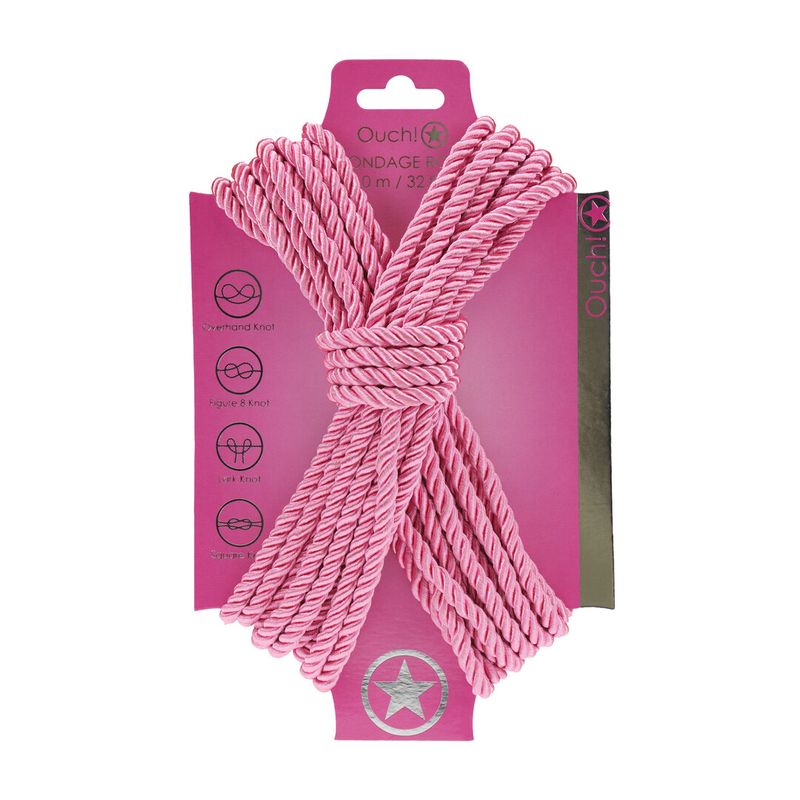 OUCH! - Polyester Bondage Rope - 10M - ROSA