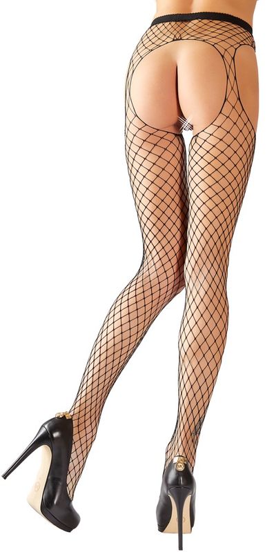 Cottelli LEGWEAR - Netting Strømpebukser OS
