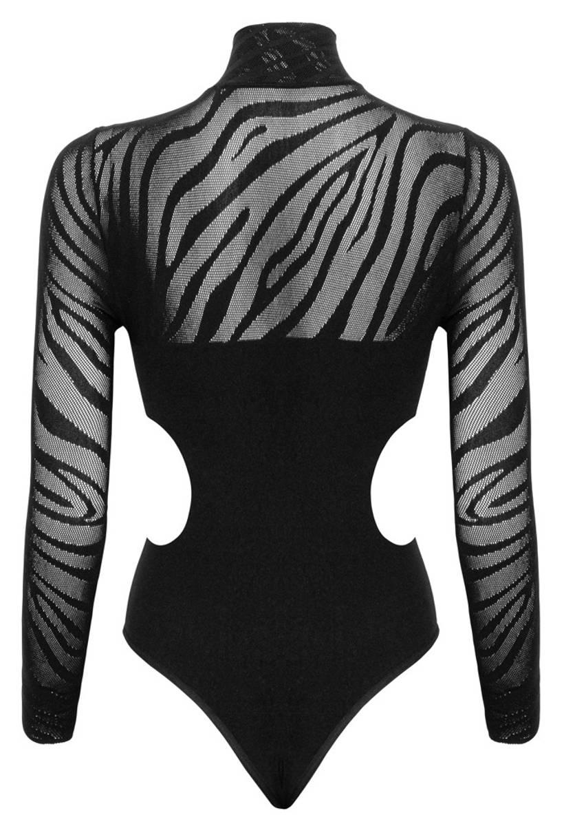 FANTASY - Body stripemønster sort Onesize