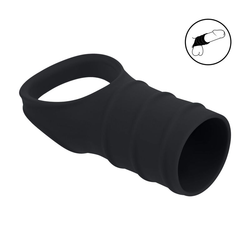 Levelz - Silikon Cockring og ribbet sleeve