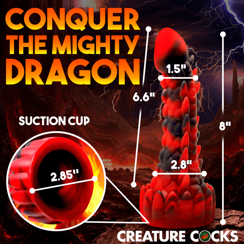 Creature Cocks - Demon Rising - Scaly Dragon Silicone Dildo
