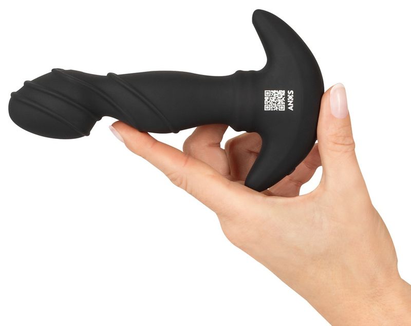 Vibrerende prostataplugg med bevegelige ringer